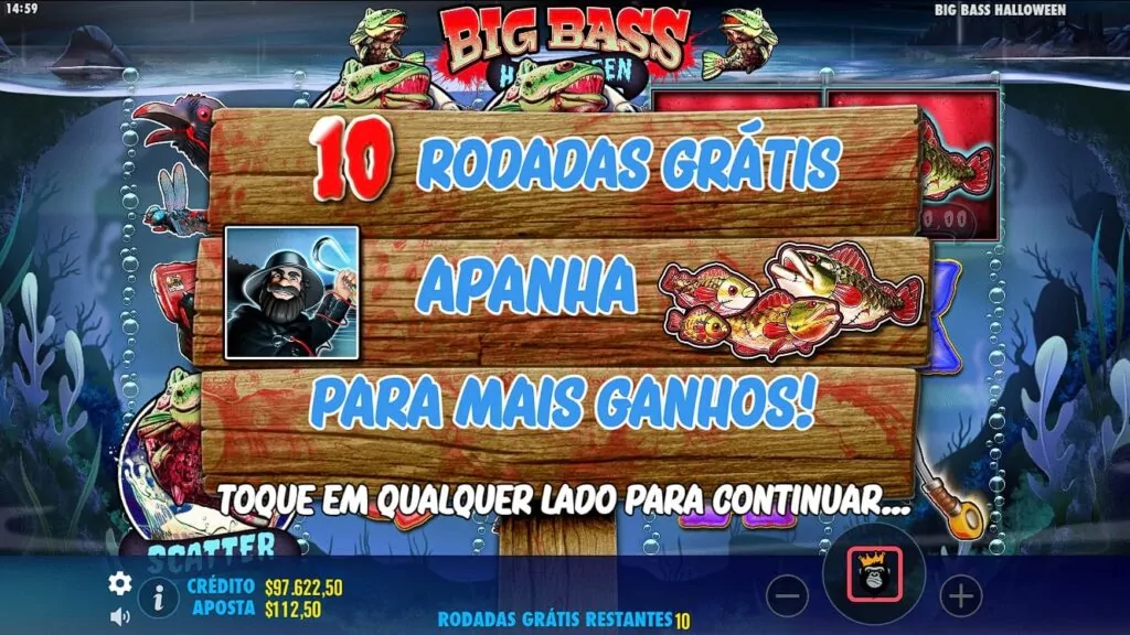 10 Rodadas gratis em Big Bass Halloween
