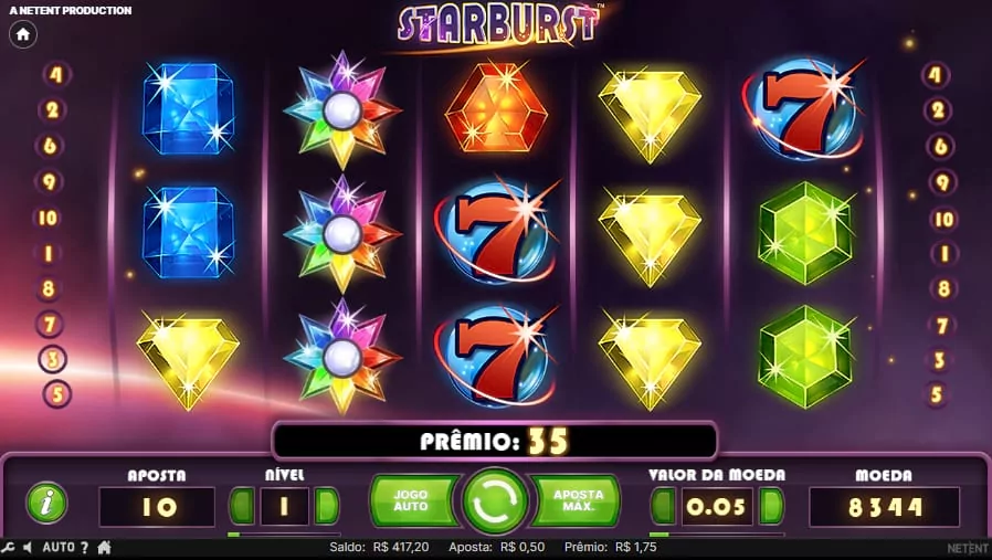 Starburst bônus