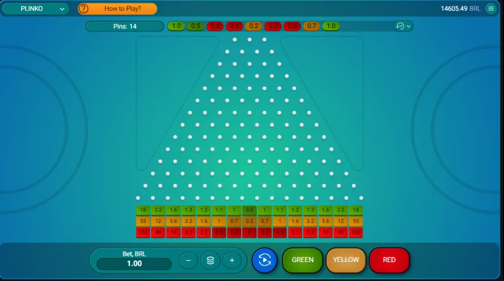 Plinko jogo