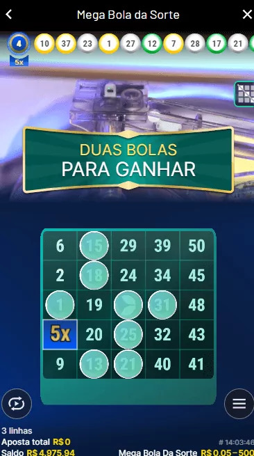 Mega Bola da Sorte e Multiplicadores