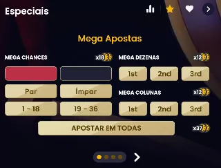 Mega roleta apostas especiais